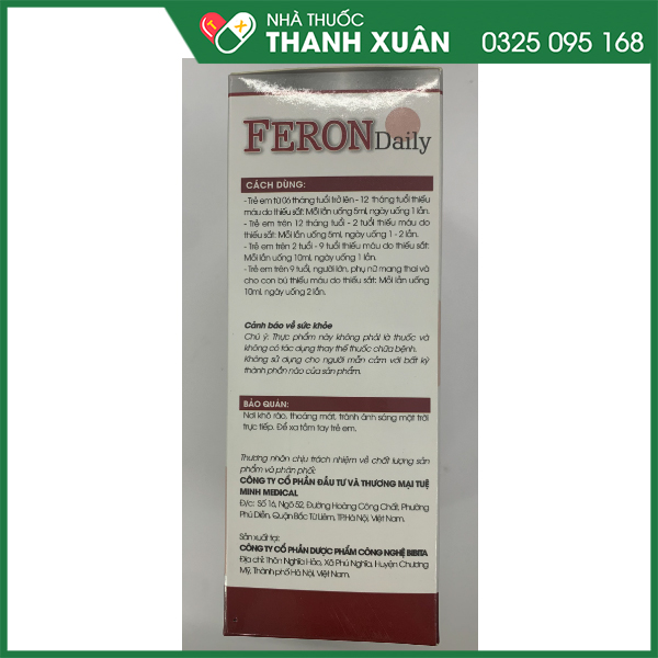 Feron Daily siro uống bổ sung sắt và vitamin
